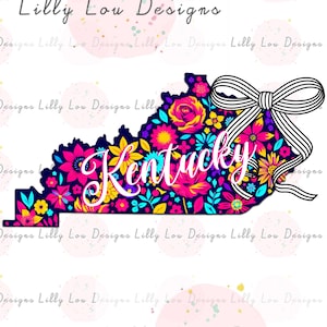 Kentucky Floral Coquette PNG Digital File