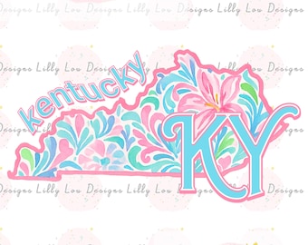 Tropical Floral Kentucky PNG Digital File