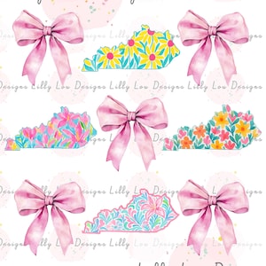 Floral Kentucky Coquette PNG Digital File