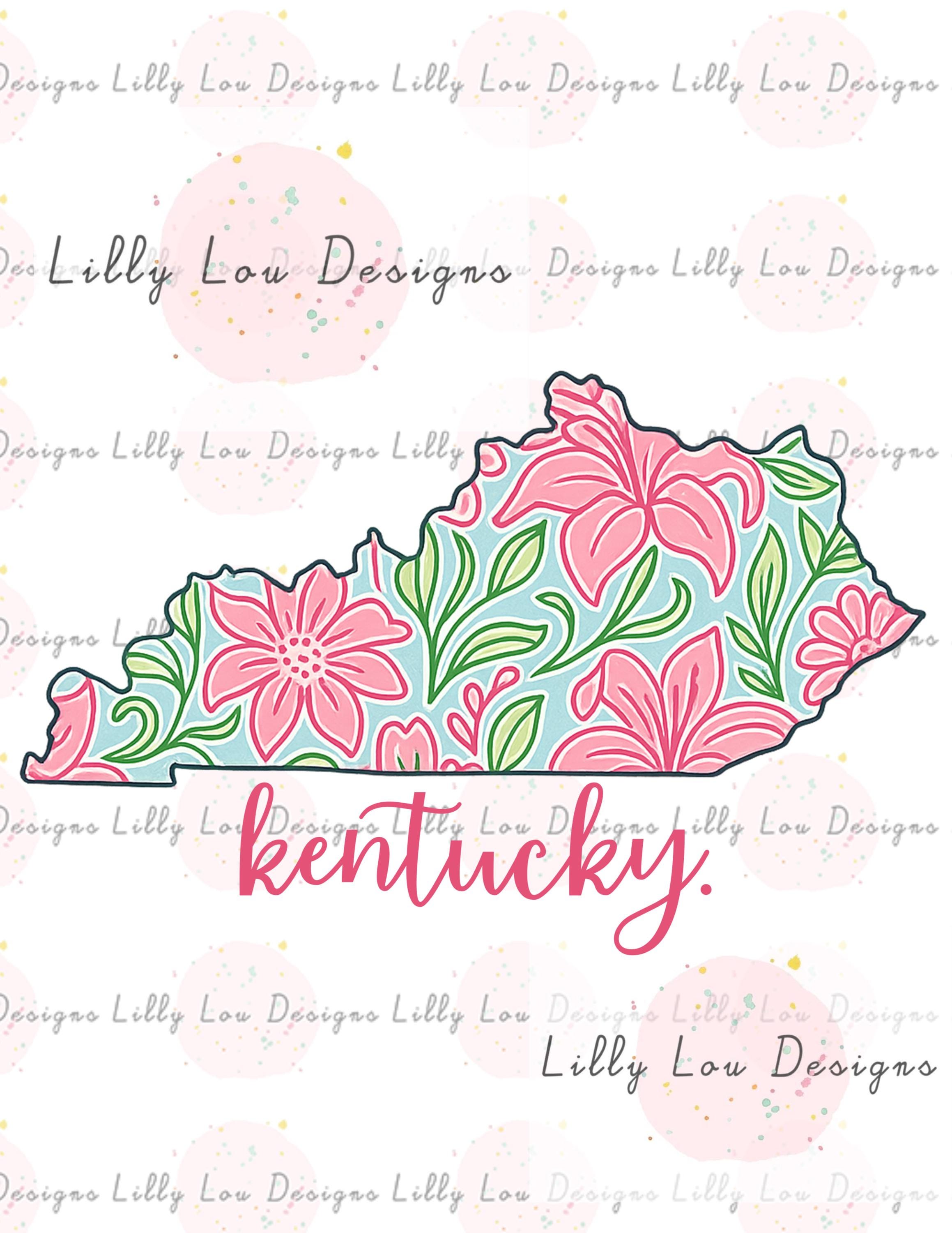 Kentucky Floral PNG Digital File