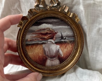 Portrait By The Sea Mini Art PRINT Framed