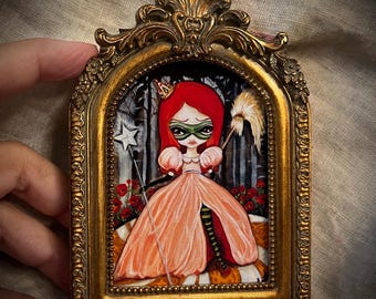 Glinda the Good Witch,Mini Art PRINT,Framed