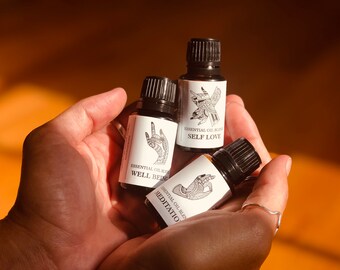 WOHLBEFINDEN Ätherische Ölmischung | FYF Heiliger Raum | Absichtliche Werkzeuge | Finde dein Freestyle ätherisches Öl | Lavendel, Salbei, Minze, Basilikum