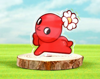 Pikmin Acrylic Pin, Video Game Charm (2.5")