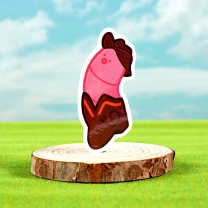 Wild West Worm, Cowboy Sticker, 2.5&quot; Glossy