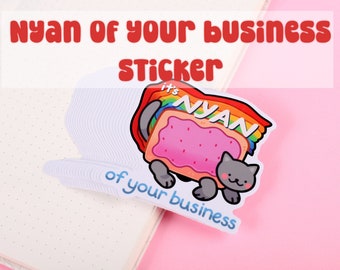 Nyan Nyan Nyan Pride Cat Vinyl Sticker - Etsy