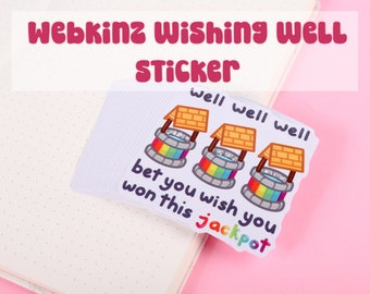Webkinz Wishing Well Sticker, 3" Vinyl Sticker, Rainbow Well