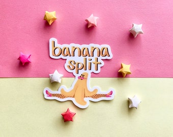 Banana Split Die Cut Sticker