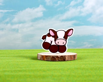 Webkinz Chocolate Cow Sticker, Glossy Waterproof 2.5"