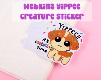 Webkinz Yippee Sticker, tbh creature, 3&quot; vinyl sticker