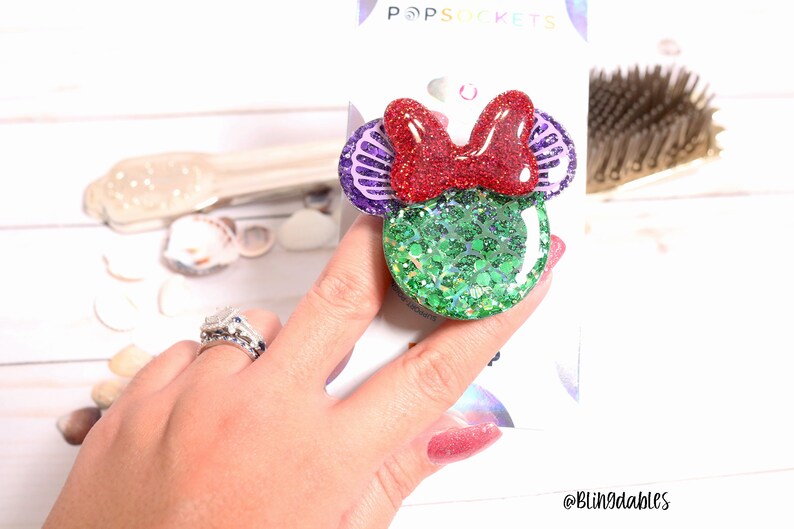 Minnie Little Mermaid Ariel Inspired Resin Popsockets® or Keychain 