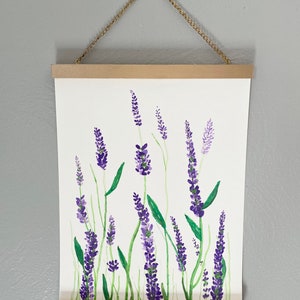 Lavender Field 8.5 x 11 inch watercolor painting art print
