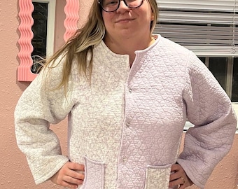 Up cycled Quilted Coat Made from Pillow shams