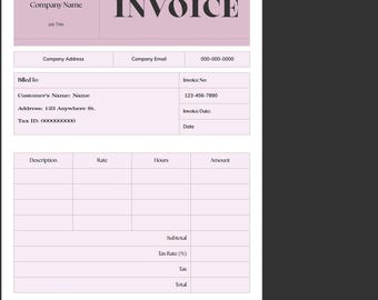 Invoice Template | Downloadable Invoice Design | Professional Invoice PDF | Customizable Billing Template