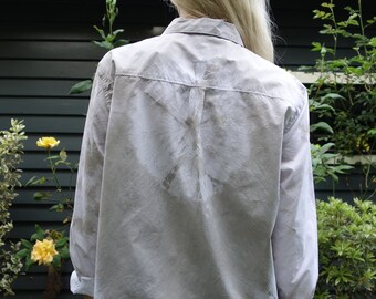 Gray Natural Dye Button Up