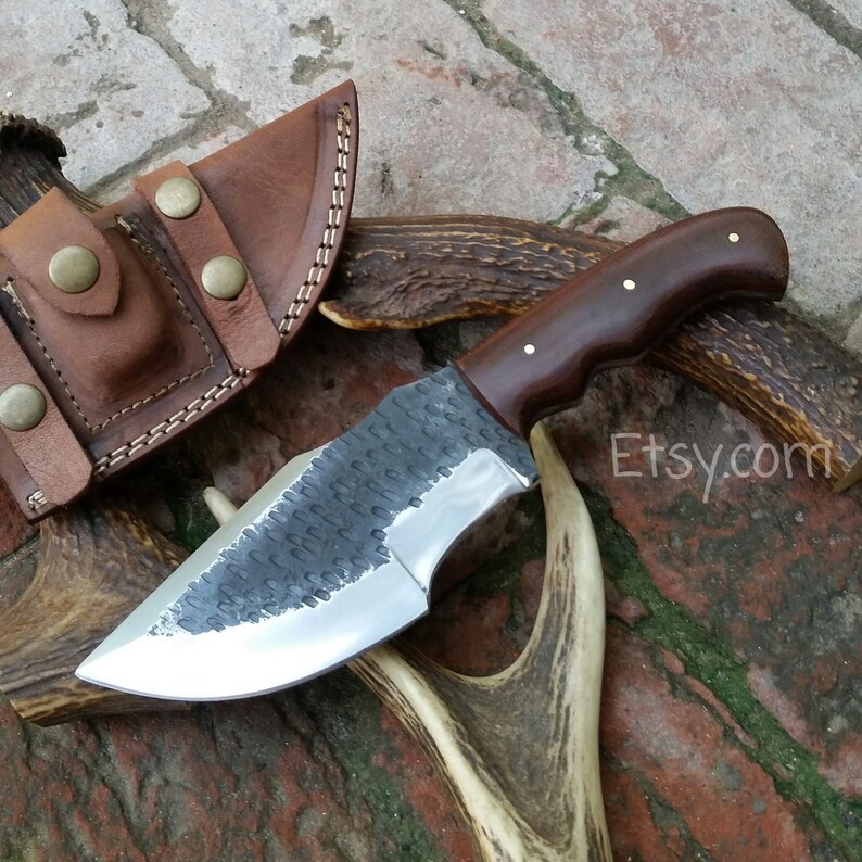 Hunter Tracker Knife / Custom Fixed Blade With Sheath / Etsy