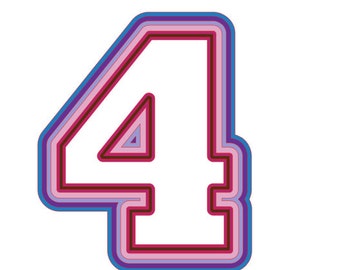 Download Layered Number Svg Etsy