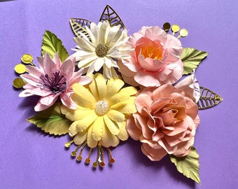 molde de flores pintadas a mano, molde para flores con tutorial. flores realistas.
