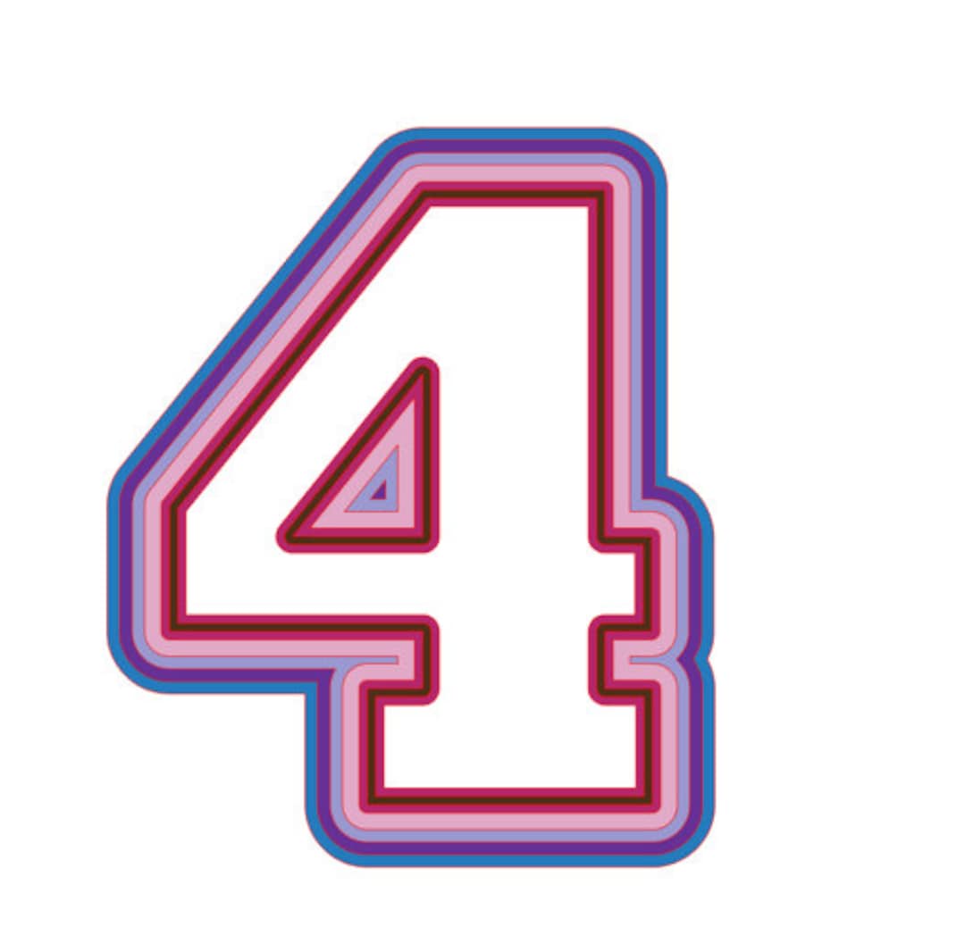 Layered Number 4, SVG File, Number SVG for Cricut, Layered Number SVG, Cake  Topper Number, Cricut File, Digital File, Number Four. - Etsy
