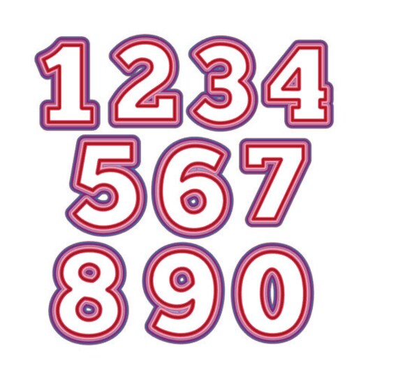 Download Layered Number 01-9 SVG file number SVG for cricut | Etsy