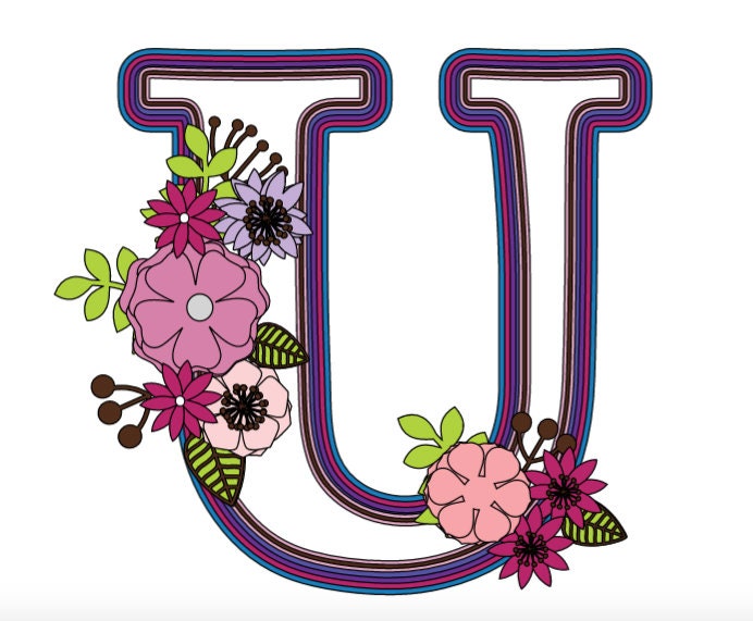 Layered Letter U With Flowers, SVG File, Alphabet SVG for Cricut, Layered  Letters SVG, Cake Topper Letter, Cricut File, Digital File -  Norway