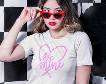 Be Mine archivo para camiseta de san valentín, dia de san valentín svg