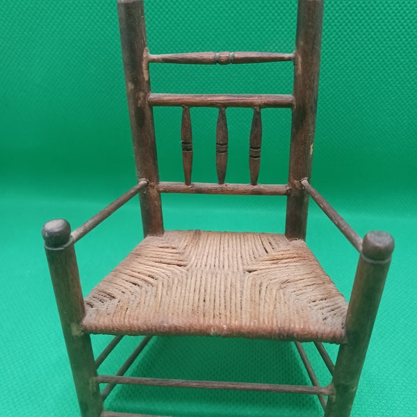 Antique CARVER CHAIR Vintage Americana 1950s Authentic Miniature