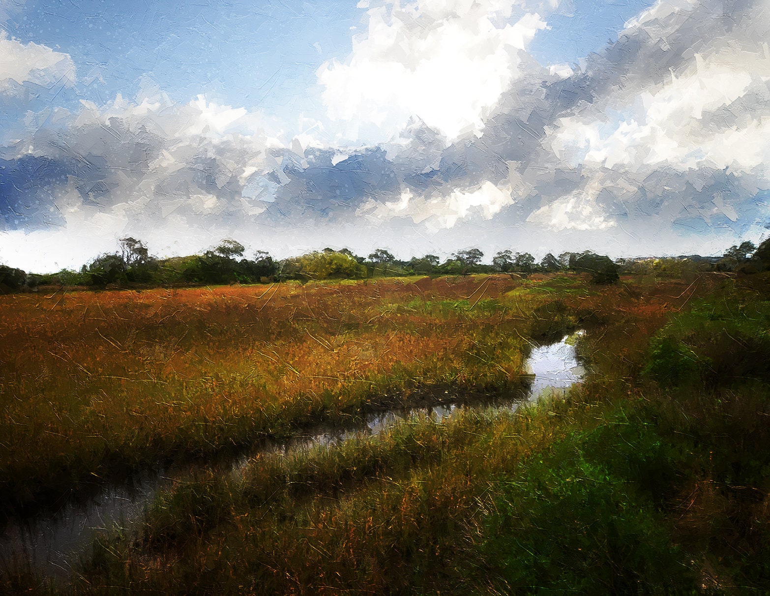 Marsh Hilton Head Painting on exhibition canvas signed by Etsy