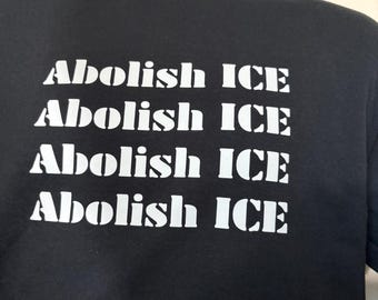 Abolish ICE Black Cotton T-Shirt: Conversation Starter Apparel