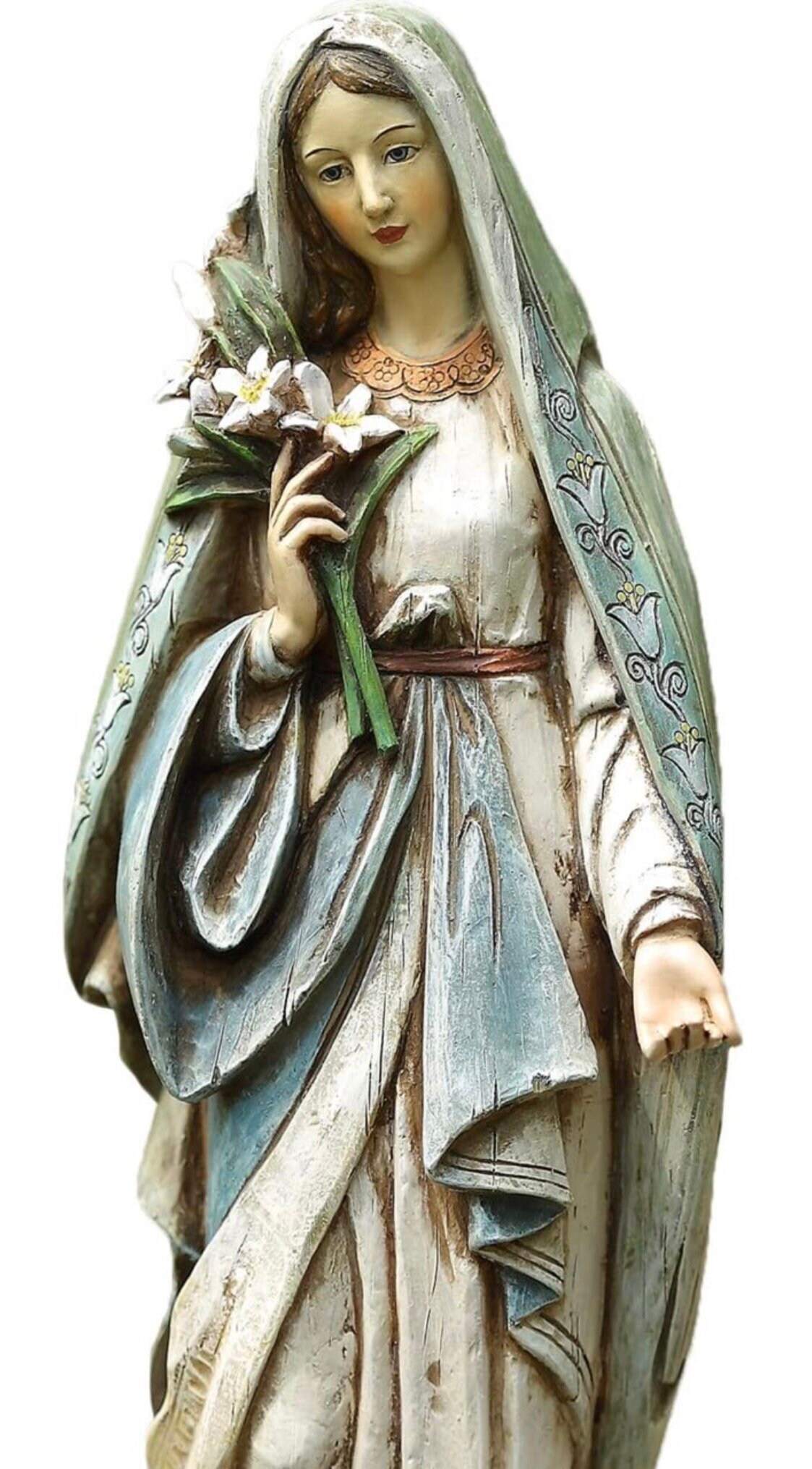 Mother Mary statue outdoor indoor 12 inch miraculous Home & Etsy