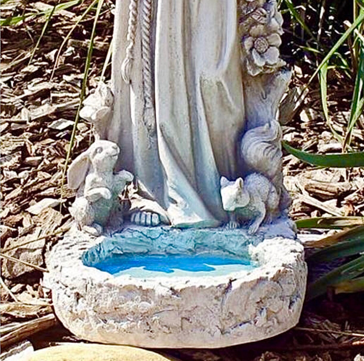 St Francis Garden Statue Bird Bath Statue 16 Inches Home Etsy
