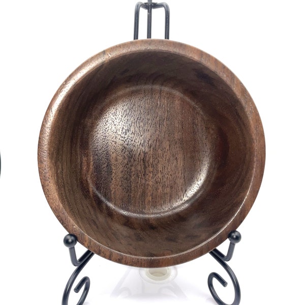 Black Walnut Wood Bowl, Beautiful Hand Crafted Wooden Bowl with Natural Grain