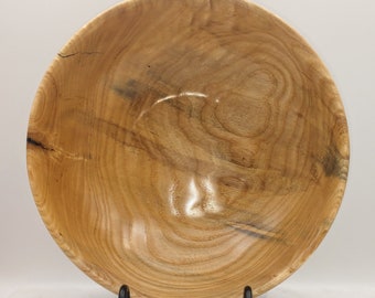 Ash Wood Bowl with Unique Grain, Beautiful Hand Crafted Wooden Dish, Holiday Hostess Gift Idea