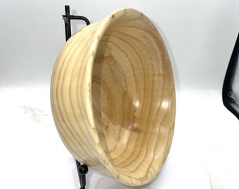 Ash Wood Bowl, Beautiful Hand Crafted Wooden Bowl with Natural Grain