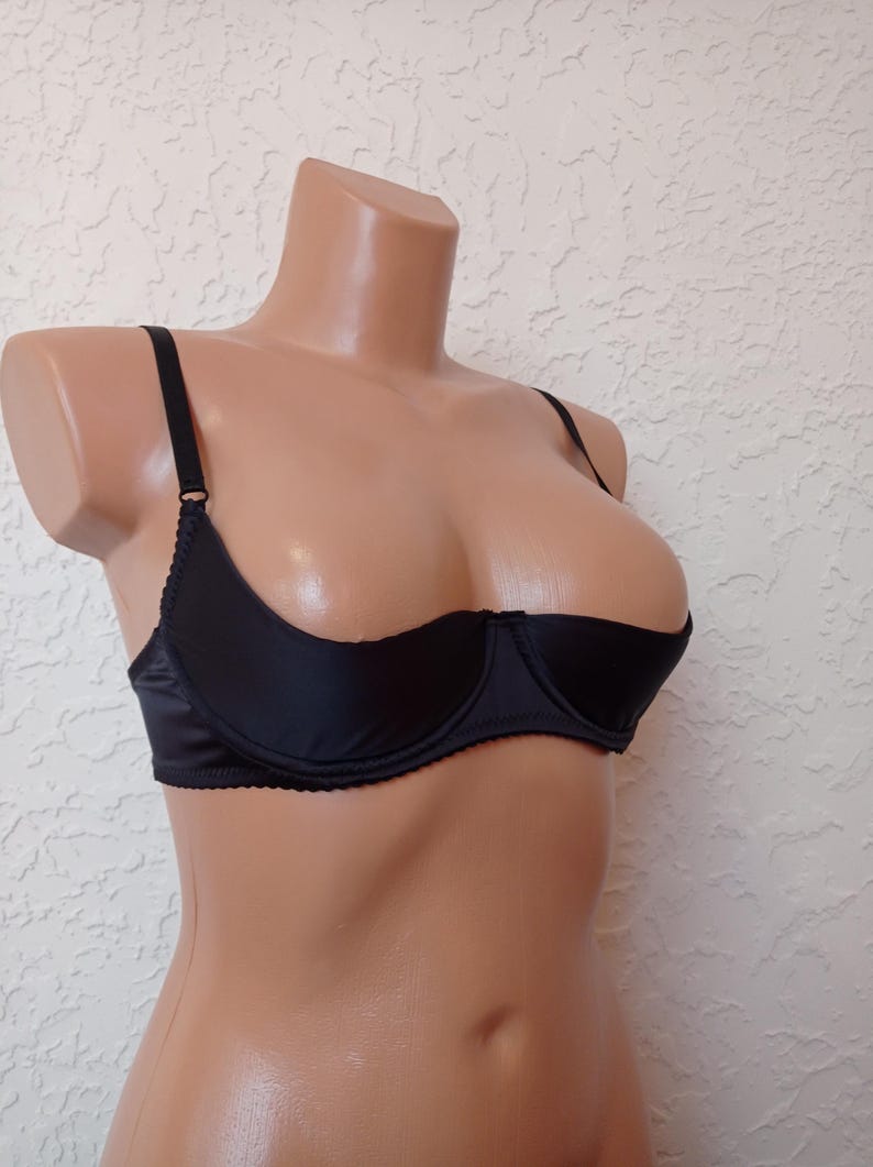 Half Cup Bra Shelf Bra Open Plus Size Bra Quarter Cup Bra Cupless Bra with Support No Cup Bra for Large Bust Custom Sizes Different Colors image 5