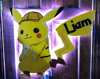Pokemon Pikachu Character with multicolor LED lights, Raichu, Pichu, led sign, night light