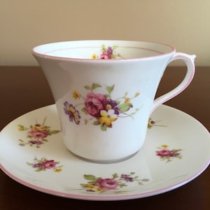 1 of 2 Vintage Shelley Floral fine bone china Tea cup with matching Saucer