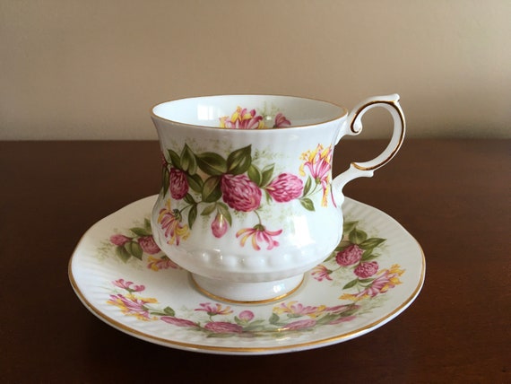 Vintage Queens Rosina Wild Flowers Fine Bone China Tea Cup With 