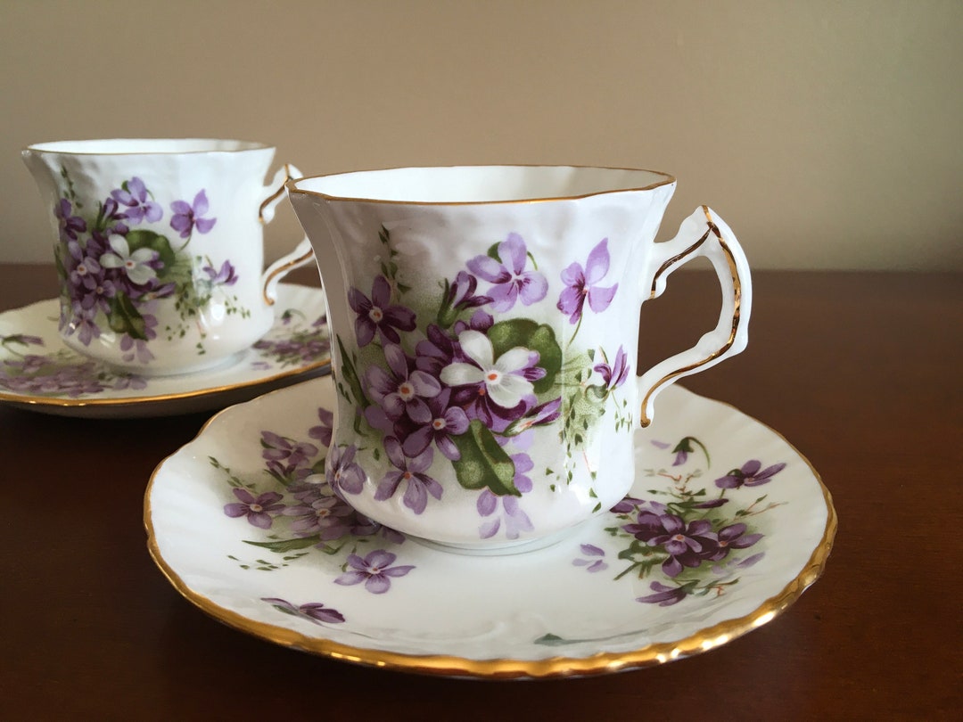1 of 2 Vintage Hammersley Victorian Violets Fine Bone China Tea