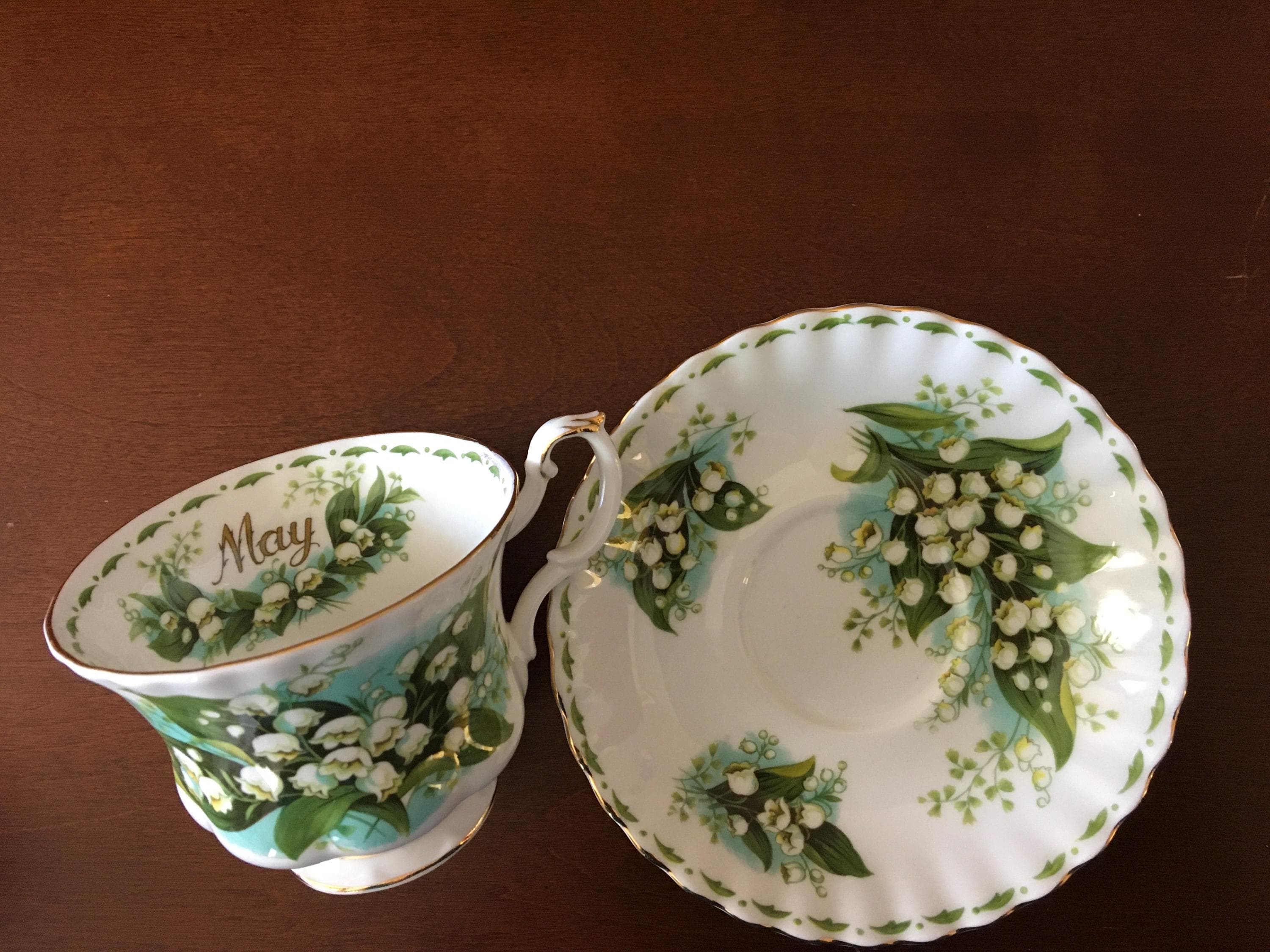 Royal Albert Flower of the Month May Tea Cup and Saucer, Lily of
