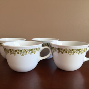 Set of 4 Vintage Corelle Spring Blossom/ Crazy Daisy Cups