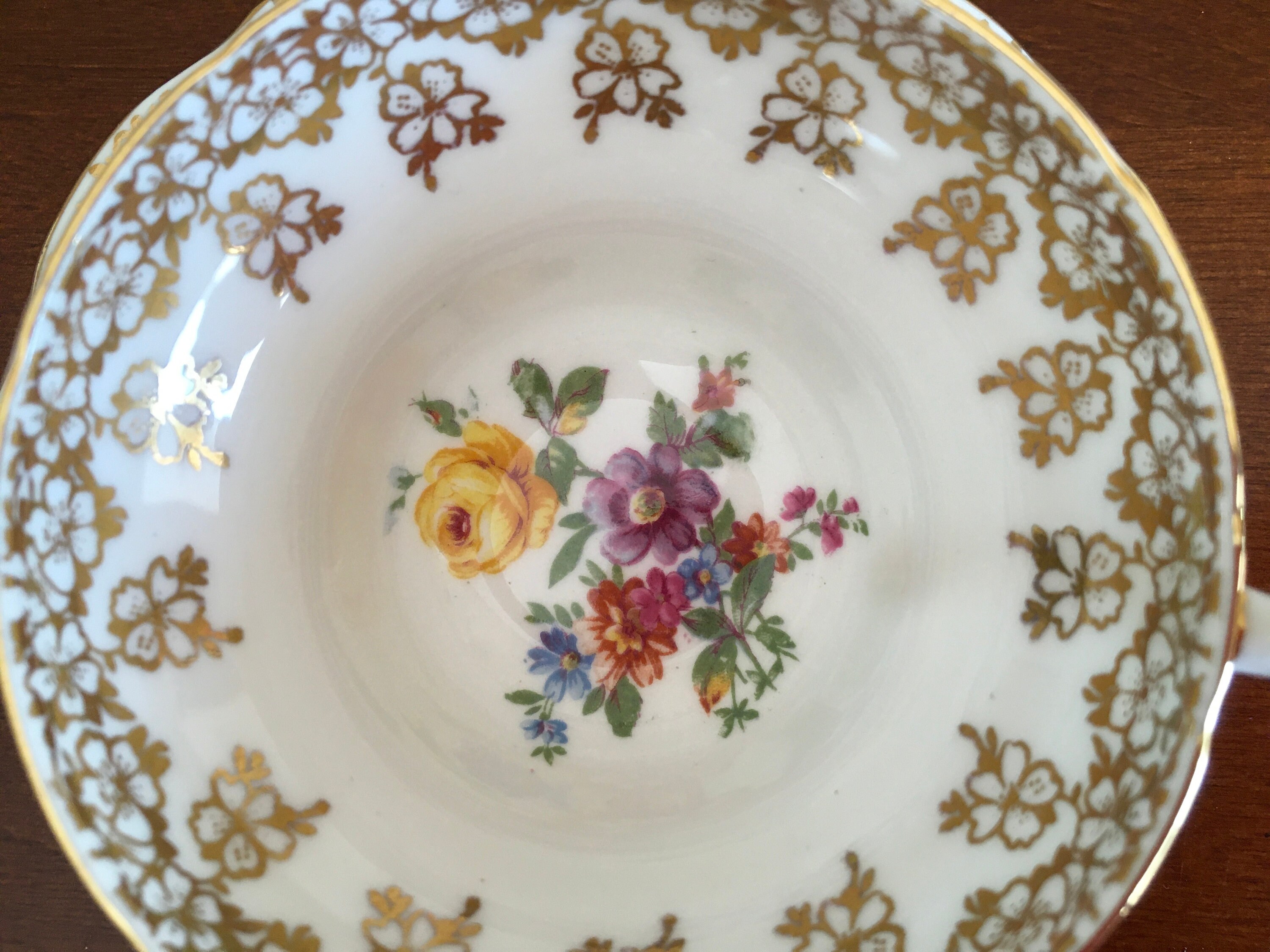 Vintage Foley Gold and Floral Pattern Fine Bone China Tea Cup - Etsy