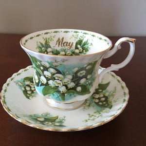 Royal Albert May Teetasse mit Untertasse, Maiglöckchen Teetasse Royal Albert May