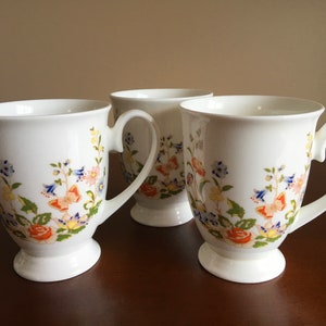 1 of 3 Aynsley Cottage Garden Flowers and Butterflies fine bone china Mugs