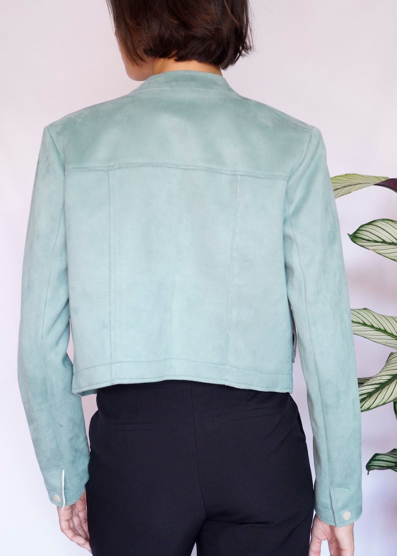Vintage Green Jacket Vintage Retro Green Coat Mid Length Green Jacket Mint Green Vintage Coat