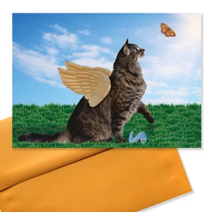 Heavenly Temptations - Cat Sympathy Greeting Card