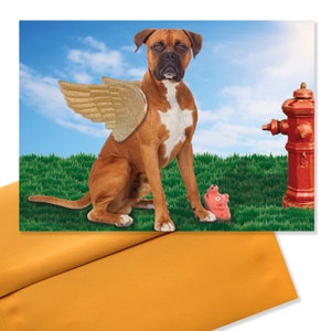 Heavenly Fetch - Carte de vœux de sympathie pour chien - Carte de sympathie pour animaux de compagnie - Carte de sympathie pour chien - Perte de carte de sympathie pour animaux de compagnie