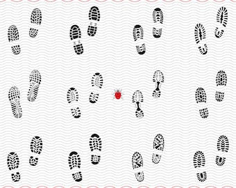 Prints of shoes SVG, Black silhouette digital clipart, Files eps jpg, Shoes isolated vector, Instant download svg, png, dxf for Cricut