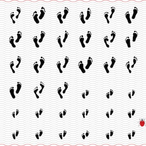 Footprints SVG, Digital clipart , Black silhouettes, eps, jpg, Footprints isolated vector, Instant download  svg, png, dxf  for Cricut