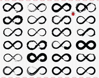 SVG Infinity Symbol, Endless Loop, digital clipart, Files eps jpg, SVG Infinity Symbol vector, Instant download svg, png, dxf for Cricut
